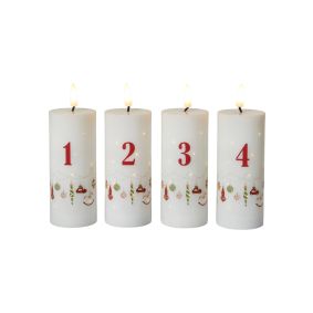 DACORE Adventslys med LED, twinkle og fjernbetjening &ndash; &Oslash;5 x 12 cm - 