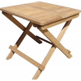 TEAK luksus ristklapbord 50 x 50 x 50 cm -