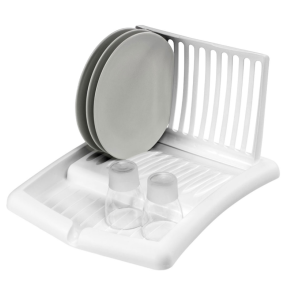 PLAST1 Opvaskestativ foldbart - hvid - 