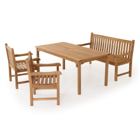 TEAK Havemøbelsæt bali 90 x 150 - 