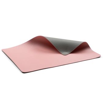 BITZ Dækkeservietter 4 stk vendbar 46x33 cm - grå/light pink - BITZ