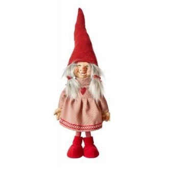 DACORE Troldenisse h50 cm pige - rød - JUL