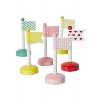 DACORE Flag 18 cm ass farver - PYNT & FIGURER