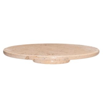 MAKU Fad på drejefod 30 cm - mamor beige - BORDDÆKNING