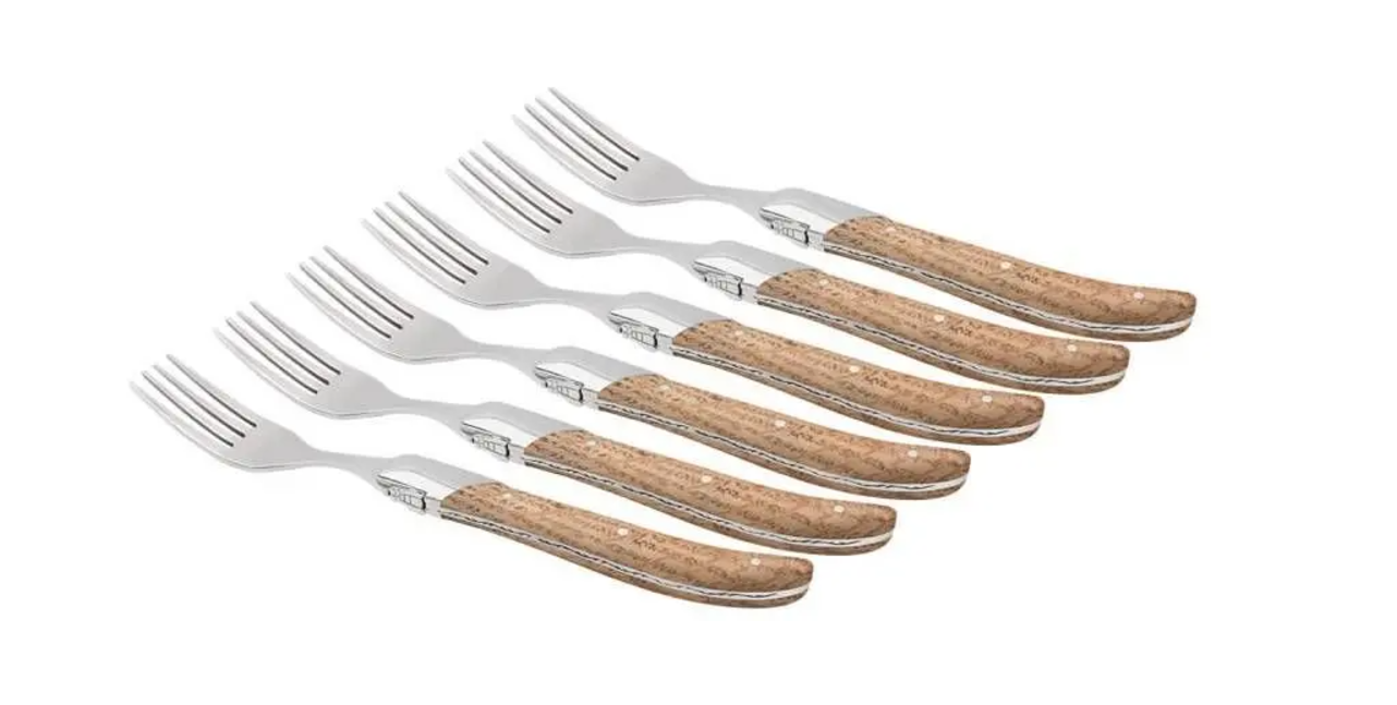 LAGUIOLE BY HAWS Steakgafler 6 stk - egetræ