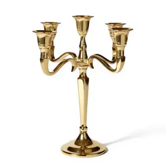 DACORE Lysestage 5 arme H27 cm - guld - LYSESTAGER