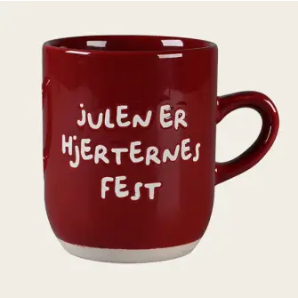 DET GAMLE APOTEK Julekrus "Julen er hjerternes fest" - rød - DET GAMLE APOTEK