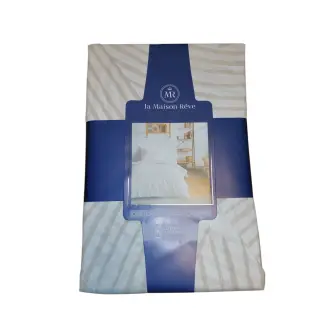 LA MAISON REVE Sengetøj 140 x 200 cm - hvid/sand - TEKSTIL