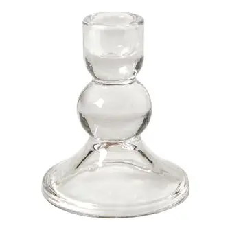 DACORE Lysestage i glas H10,5 cm - klar - LYSESTAGER