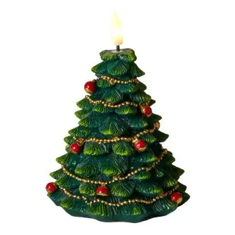 DACORE LED lys juletræ med 3D væge inkl. fjernbetjening H14 cm - grøn - LED LYS