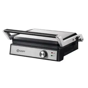CONZEPT Kontaktgrill 2000 watt - stål - KØKKENMASKINER