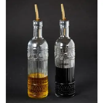 DACORE Olie/eddike sæt i glas med guld top - 2 stk - SALT OG PEBER