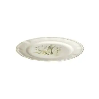 DACORE Flora dessert tallerken med blomst Ø20 cm - grøn - TALLERKNER