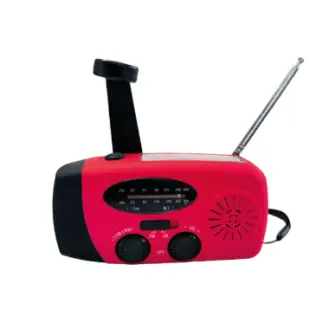 UNITES FM nødradio med solcellepanel, powerbank og håndsving - OUTDOOR