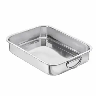 GASTROMAX Bradepande 25 x 18 cm - stål - OVNFAST