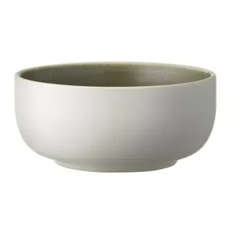 STUDIO ROUND North skål 11 cm - mat hvid/ mat grøn - SKÅLE