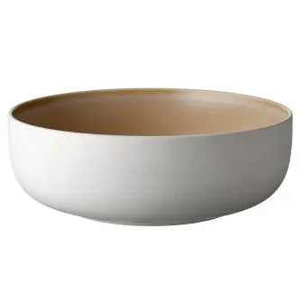 STUDIO ROUND North salatskål 25 cm - hvid/sand - SKÅLE