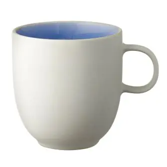 STUDIO ROUND North krus 33 cl - hvid/blank blå - STEL