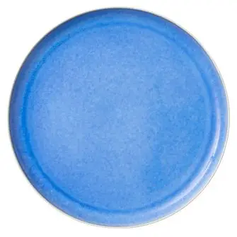 STUDIO ROUND North middagstallerken 27 cm - mat hvid/blank blå - TALLERKNER