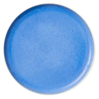 STUDIO ROUND North frokosttallerken 21 cm - mat hvid/blank blå - TALLERKNER