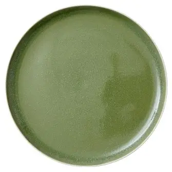 STUDIO ROUND North middagstallerken 27 cm - mat hvid/blank grøn - TALLERKNER