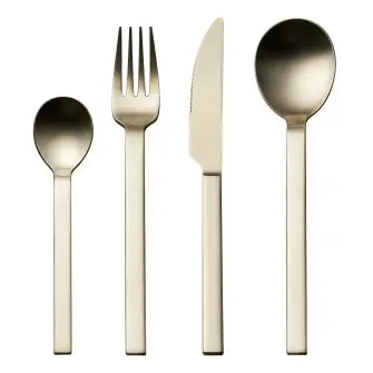 STUDIO ROUND Storm bestiksæt 16 dele - honey - KNIVE