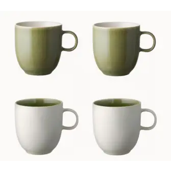 STUDIO ROUND North krus 33 cl grøn mix - 4 stk - STEL