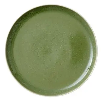 STUDIO ROUND North frokosttallerken 21 cm - mat hvid/blank grøn - TALLERKNER