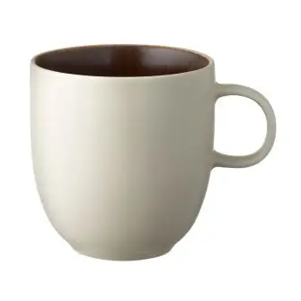 STUDIO ROUND North krus 33 cl - mat hvid/mat brun - STEL