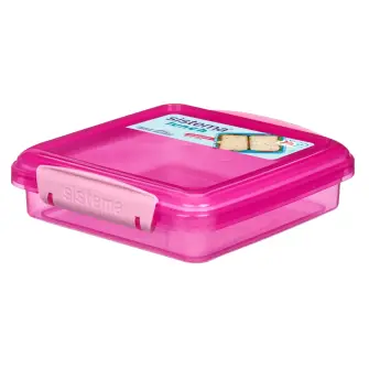 SISTEMA Madkasse sandwich 450 ml - pink - OPBEVARING