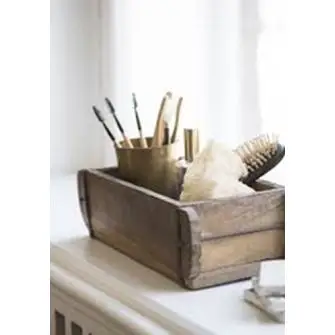 DACORE Murstens trækasse 31 x 14 x 10 cm - mørk træ - HAVEN