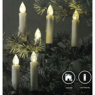 DACORE Juletræslys 10 stk m/fjernbetjening. - LYS & LYSKÆDER