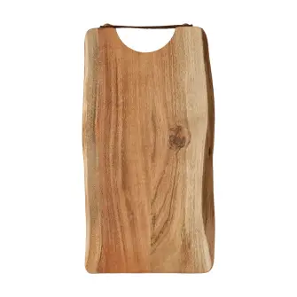 DACORE Skærebræt med læderhank 38 x 20 cm akacietræ - SKÆREBRÆTTER