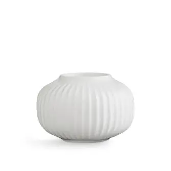 KÄHLER Hammershøi fyrfadsstage Ø10 cm - hvid - KÄHLER