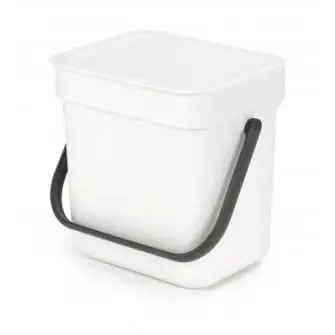 BRABANTIA Affaldsspand m/ låg 3 liter - hvid - AFFALDSSPANDE