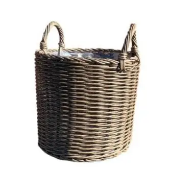 DACORE Kurv i mørkegrå flet - stor - HAVEN