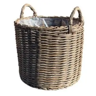 DACORE Kurv i mørkegrå flet - ekstra stor - HAVEN