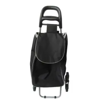 CONZEPT Indkøbsvogn trappemodel - sort - DIVERSE