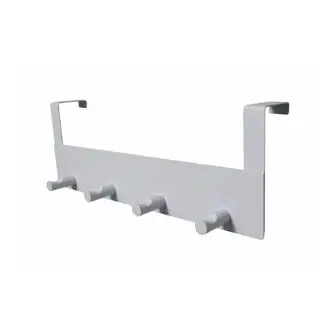 Knagerække til dør 4 knager - hvid - DIVERSE