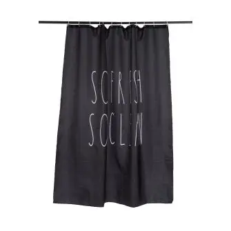4LIVING Badeforhæng 180 x 200 cm - sort - BADEVÆRELSE