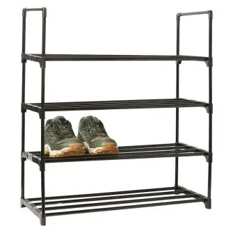 DACORE Skoreol med 4 hylder - sort - ØVRIGE