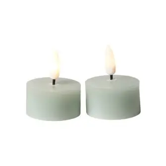 DACORE Fyrfadslys 2 stk Ø 4,3 cm - mint - LYS & LYSKÆDER