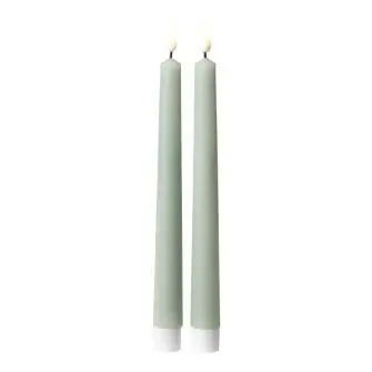 DACORE Stagelys med 3D flamme i mint - 24 cm - 2 stk. - LYS & LYSKÆDER