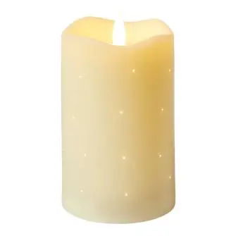 DACORE Bloklys med twinkle hvid - H12,5 cm - LYS & LYSKÆDER