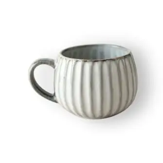 DACORE Stribet krus 360 ml - lysgrå/mørkgrå - STEL