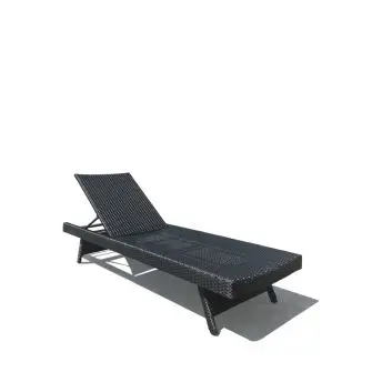 Las vegas solseng i sort polyrattan - HAVEMØBLER