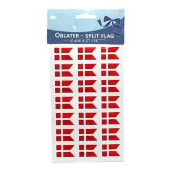 Oblater split flag - 42 stk - GAVEARTIKLER