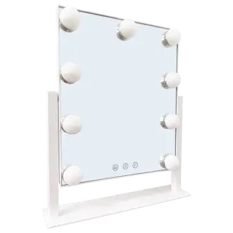 CONZEPT Make up spejl med 9 pære hollywood - hvid - DACORE