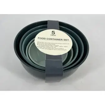 CONZEPT Røreskålesæt i plast 5 stk - petroleum - RØRESKÅLE