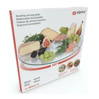 ALPINA Fad på drejefod Ø32 cm - glas - ALPINA